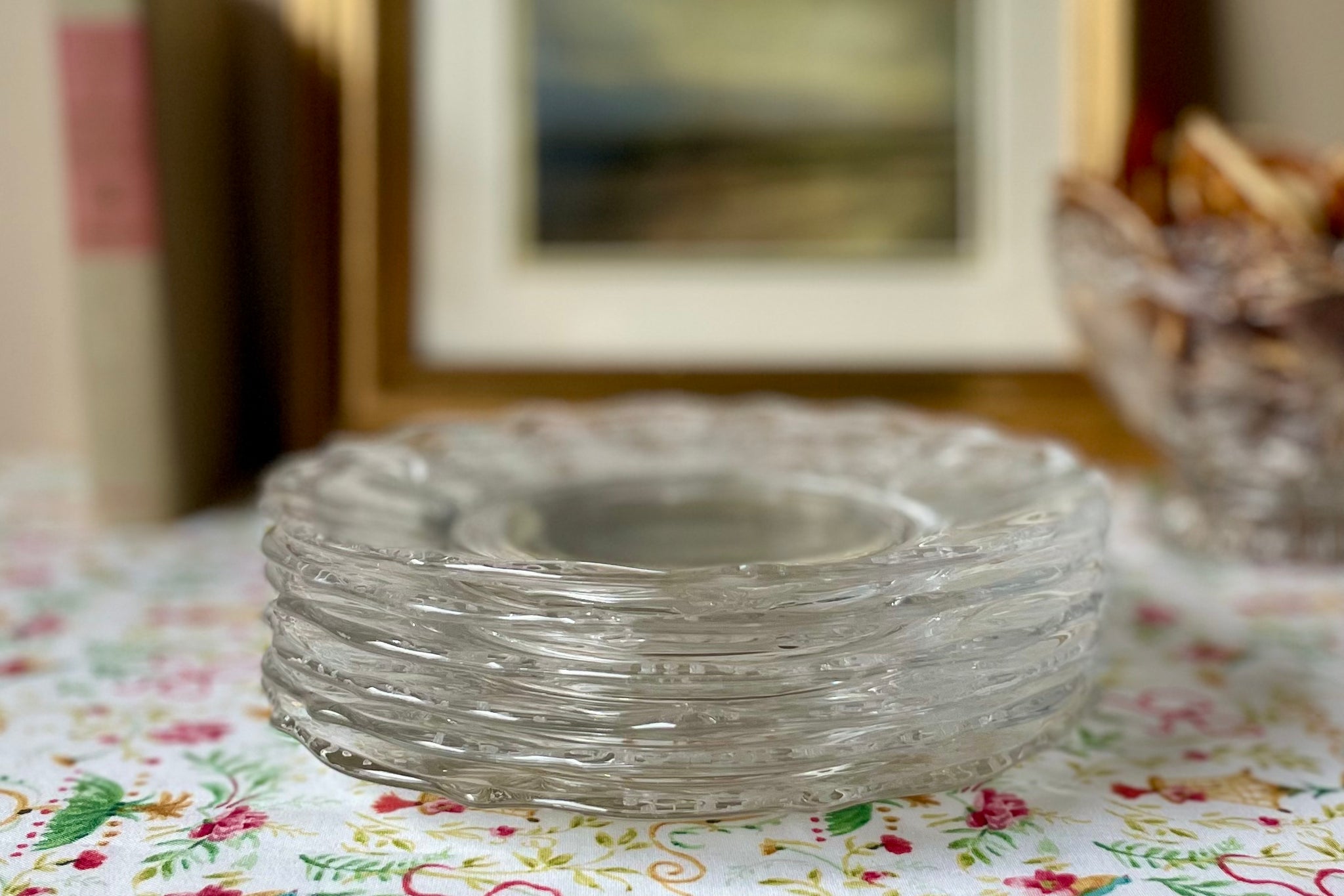 Glass dessert plates best sale